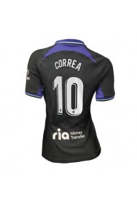 Atletico Madrid Angel Correa #10 Fotballdrakt Borte Klær Dame 2022-23 Korte ermer